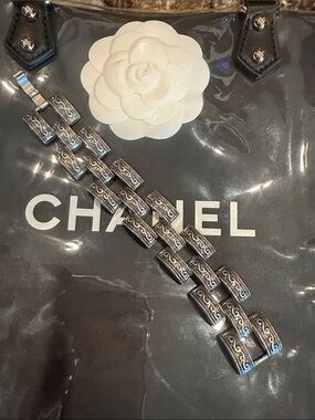 Brighton Silver Decorative Link Bracelet